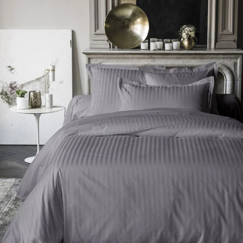 Постільна білизна SLATE GRAY Elite Сатин страйп MERISET - Двоспальний (550558)