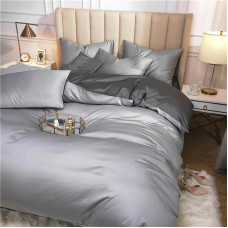 Постільна білизна ДУЕТ TRUE GREY/ANTHRACITE Premium Сатин однотон MERISET - Двоспальний (550580)
