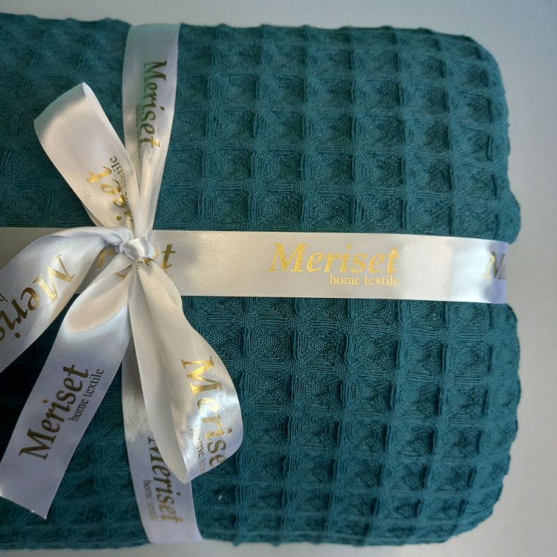 Покривало Піке ГРЕЦЬКЕ Бірюза MERISET - 200х230 (550640)