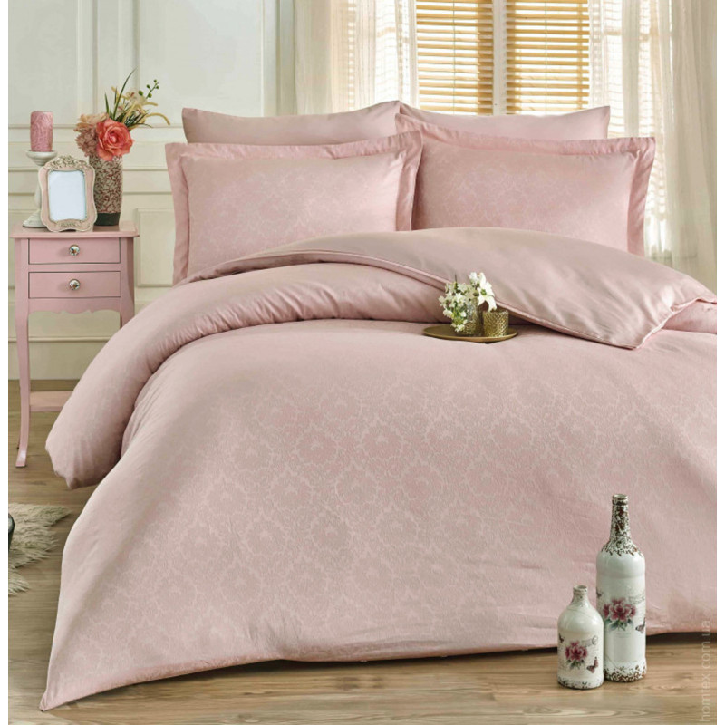 Постільна білизна PUDRA CLASSIK DAMASK Жакард MERISET - Євро на резинці (550647)