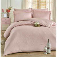 Постільна білизна PUDRA CLASSIK DAMASK Жакард MERISET - Двоспальний на резинці (550647)