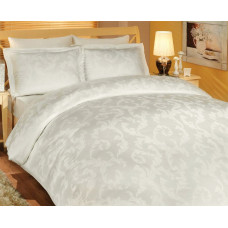 Постільна білизна IVORY CURL Жакард MERISET - Сімейний на резинці (550651)