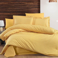 Постільна білизна Смужка жовта Ранфорс MERISET - Полуторний (550653)