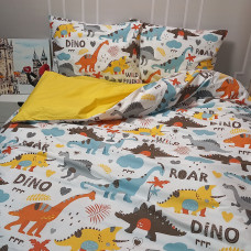 Підліткова постільна білизна Динозаври Ранфорс MERISET - Підлітковий 1,5 (550657)