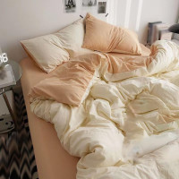 Постільна білизна ДУЕТ Пломбірне морозиво/Крем-брюле Ранфорс MERISET - Євро (550700)