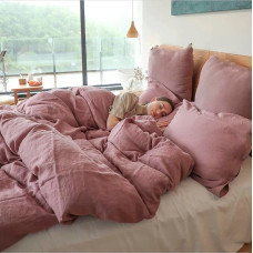 Постільна білизна ДУЕТ Фрезове/Пломбірне морозиво Ранфорс MERISET - Двоспальний (550703)