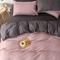 Постільна білизна ДУЕТ Пудра/Антрацит Ранфорс MERISET - Полуторний (550704)