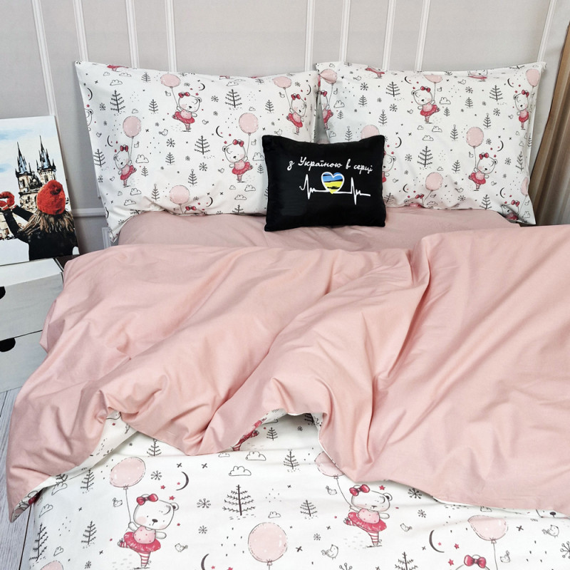 Постільна білизна Пудрова кулька Ранфорс MERISET - Полуторний (550918)