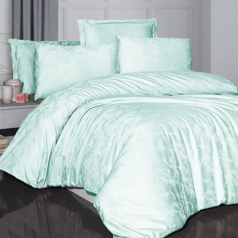 Постільна білизна MENTHOL CURL Жаккард MERISET - Сімейний на резинці (560029)