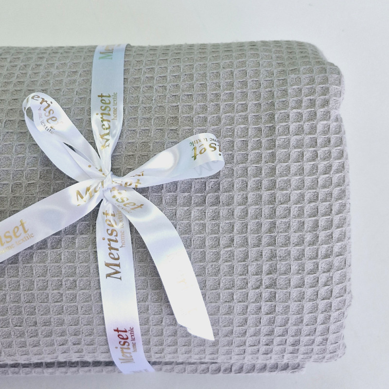 Покривало ПІКЕ Ніжне світло-сіре MERISET - 200х230 (560143)