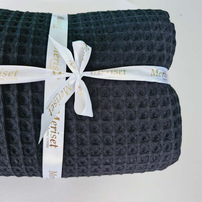 Покривало Піке ГРЕЦЬКЕ Чорне MERISET - 230х240 (560152)