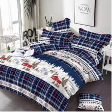 Постільна білизна Північний олень Бязь Люкс MERISET - Двоспальний на резинці (560354)