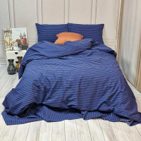 Постільна білизна Синій страйп Бязь MERISET - Сімейний (560578)