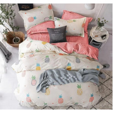 Постільна білизна Ананас Бязь Люкс MERISET - Сімейний на резинці (560625)