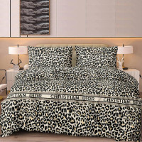 Постільна білизна Леопардовий DIOR Бязь Люкс MERISET - Сімейний на резинці (560634)