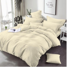 Постільна білизна Молочна однотонна Бязь MERISET - Євро на резинці (560780)