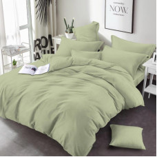 Постільна білизна Світлий хакі однотонна Бязь MERISET - Двоспальний на резинці (560781)