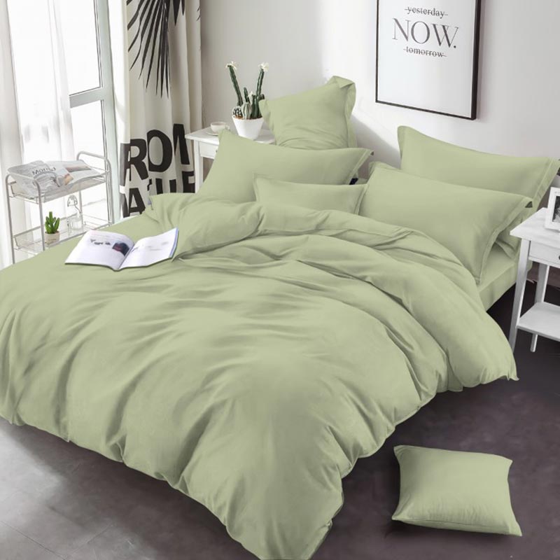 Постільна білизна Світлий хакі однотонна Бязь MERISET - Євро (560781)