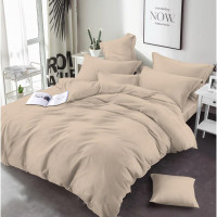 Постільна білизна Бежева однотонна Бязь MERISET - Двоспальний (560782)