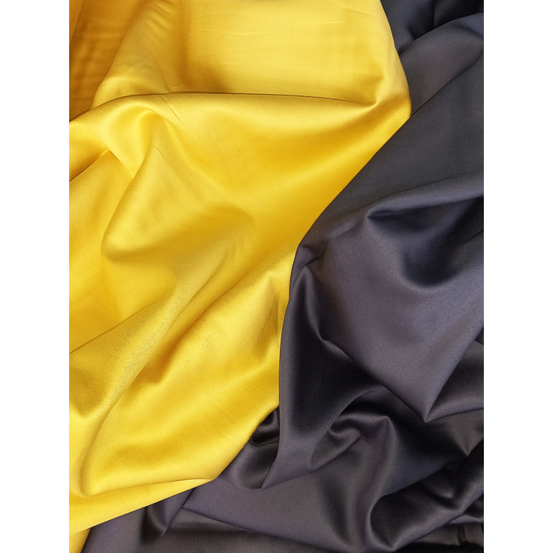 Постільна білизна ДУЕТ ANTHRACITE/GOLDEN Premium Сатин однотон MERISET - (550562)