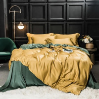 Постільна білизна ДУЕТ GOLDEN/MINT Premium Сатин однотон MERISET - (550577)