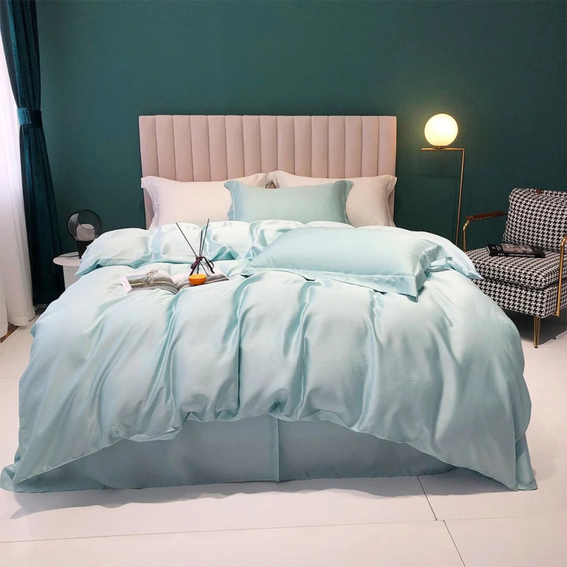 Постільна білизна ICE BLUE Premium Сатин однотон MERISET - (550583)