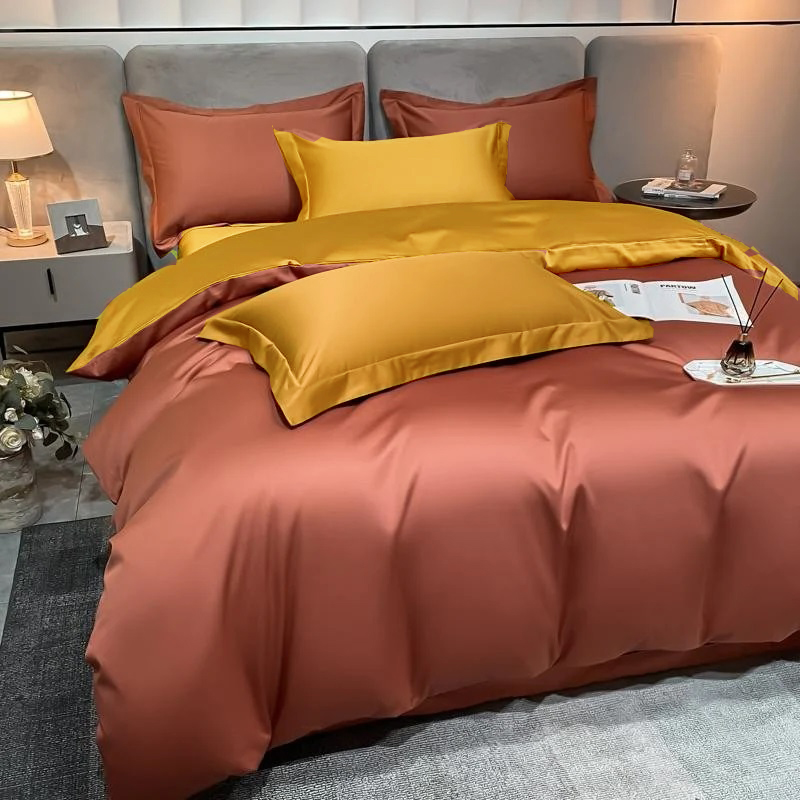 Постільна білизна ДУЕТ GRAPE/GOLDEN Premium Premium Сатин однотон MERISET - (550684)
