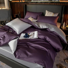 Постільна білизна ДУЕТ VIOLET FLOWER/PLATINUM Premium Premium Сатин однотон MERISET - (550686)