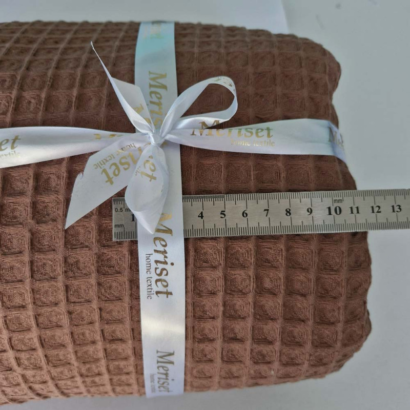 Покривало Піке ГРЕЦЬКЕ Коричневе MERISET - 220х230 (560153)