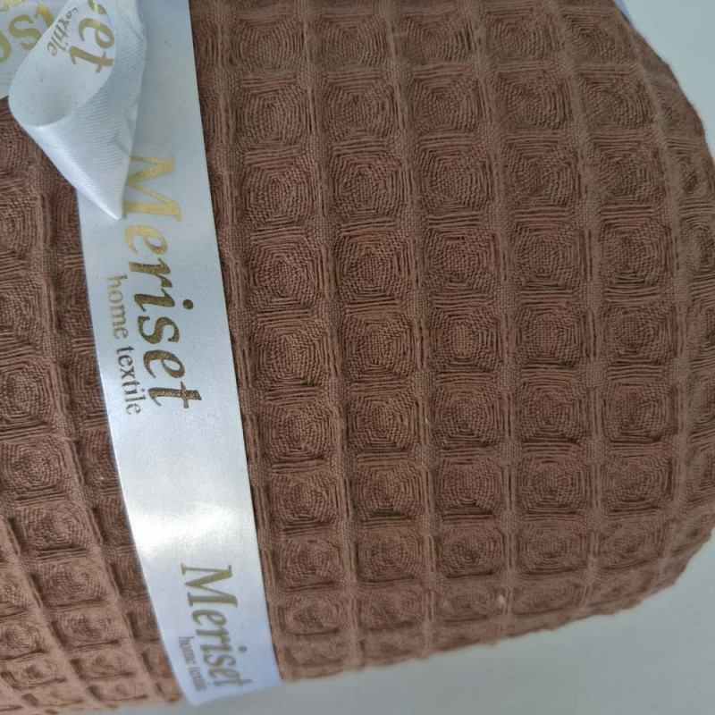 Покривало Піке ГРЕЦЬКЕ Коричневе MERISET - 220х230 (560153)