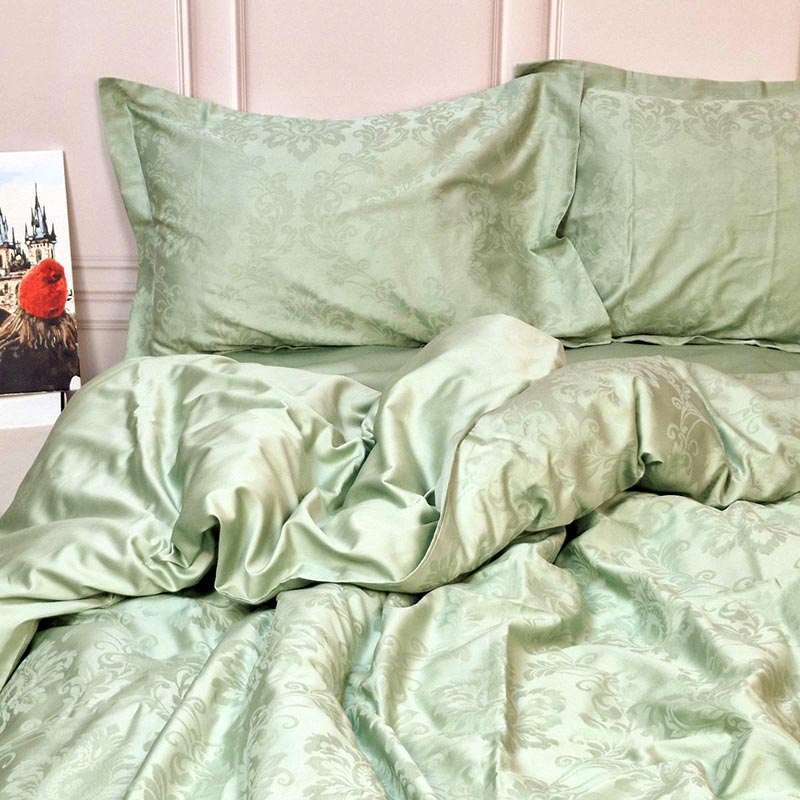 Постільна білизна GREEN FOG DAMASK Жакард MERISET - (560376)