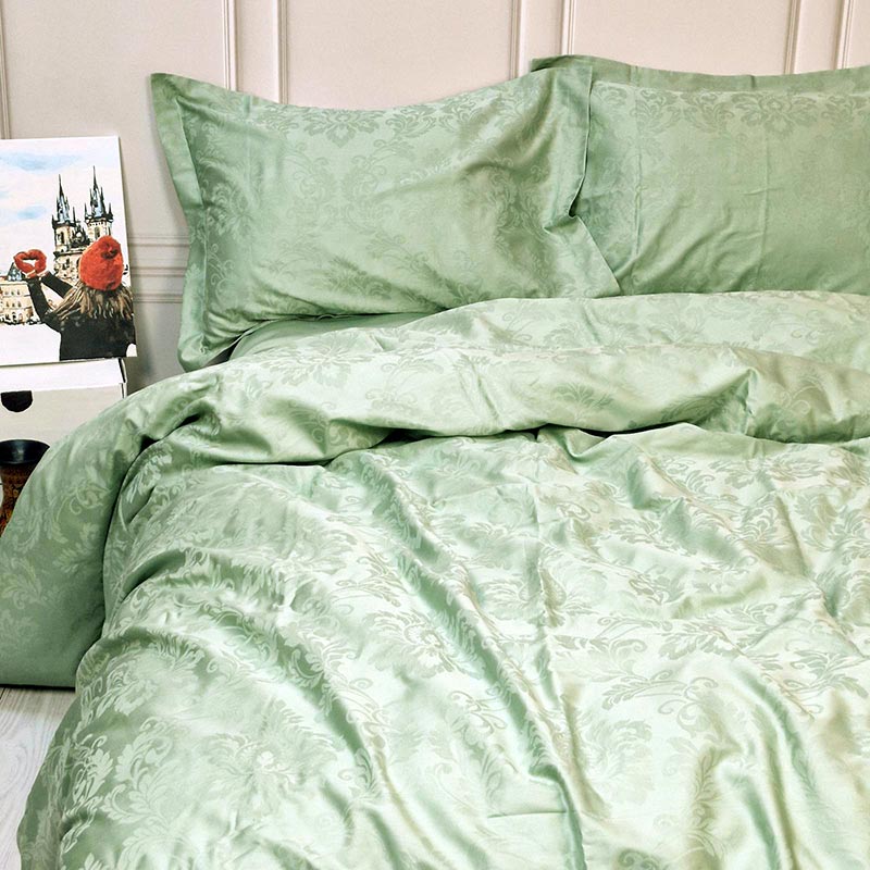 Постільна білизна GREEN FOG DAMASK Жакард MERISET - (560376)