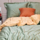 Постільна білизна ДУЕТ GREEN FOG/SOFT PEACH Premium Сатин однотон MERISET - (560628)