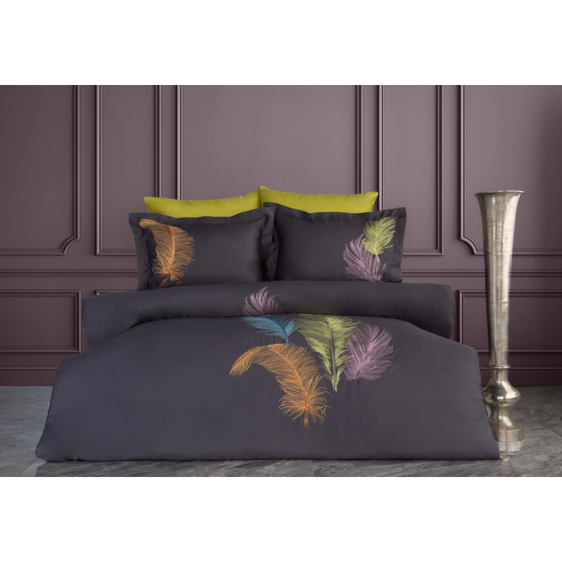 Комплект постільної білизни Dantela Digital Satin євро з вишивкою