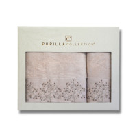 Pupilla Talia V-2 Terry Towel Set, Pudra, 2 Pieces