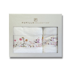 Набір бавовняних рушників Pupilla Camelya, бежевий, 2 шт. — 50×90 і 70×140 см