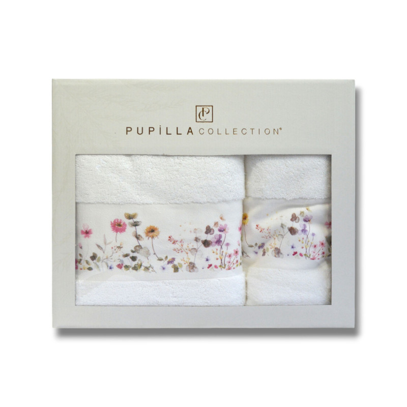 Набір бавовняних рушників Pupilla Camelya, бежевий, 2 шт. — 50×90 і 70×140 см