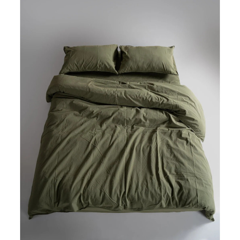 Комплект постільної білизни Limasso Stonewashed Ranforce Capulet Olive, євро 200×220 см