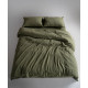 Комплект постільної білизни Limasso Stonewashed Ranforce Capulet Olive, євро 200×220 см