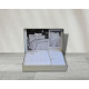 Комплект постільної білизни First Choice VIP Satin Moonlight Hillary White, євро, 200×220 см