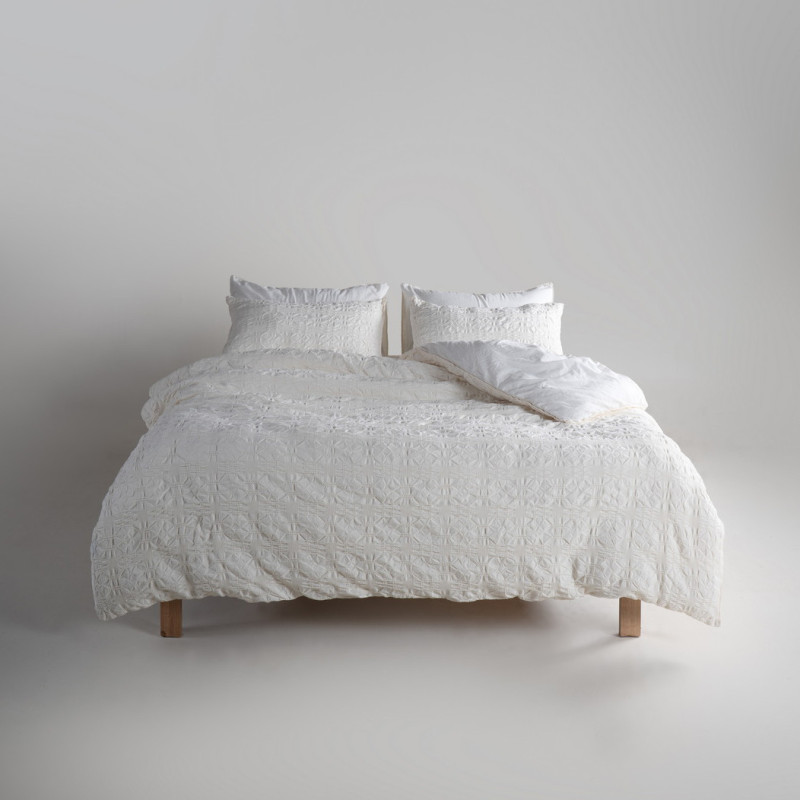 Єврокомплект постільної білизни Limasso Kristal Snow White 200×220 см