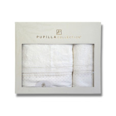 Набір бамбукових рушників Pupilla Olips, 2 шт., 50×90 і 70×140 см, Krem