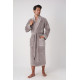 Мужской велюровый халат Nusa 26690, XL, Taupe