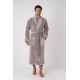 Мужской велюровый халат Nusa 26690, XL, Taupe