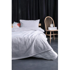 Покривало Merinos Modern Line з наволочкою, велсофт, 150×220 см, світло-сіре