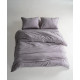 Комплект постільної білизни Limasso Stonewashed Ranforce, полуторний, 100% бавовна, сірий