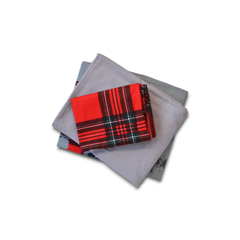 Комплект постільної білизни First Choice Flanel Happiness Red Євро 200×220 см