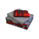 Комплект постільної білизни First Choice Flanel Happiness Red Євро 200×220 см