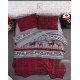 Комплект постільної білизни First Choice Flanel Happiness Red полуторний 160×220 см
