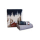 Комплект постільної білизни First Choice Flanel Nature Navy Blue полуторний 160×220 см